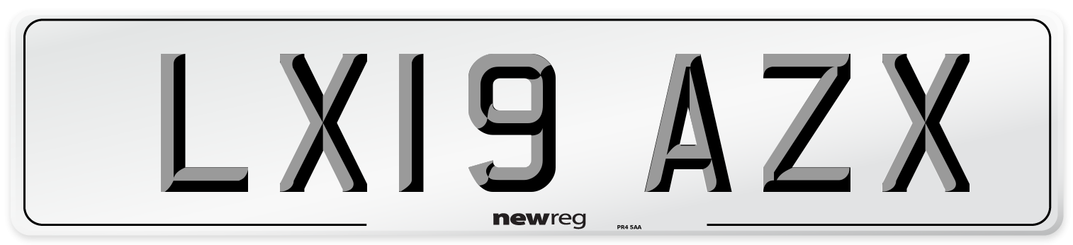 LX19 AZX Number Plate from New Reg